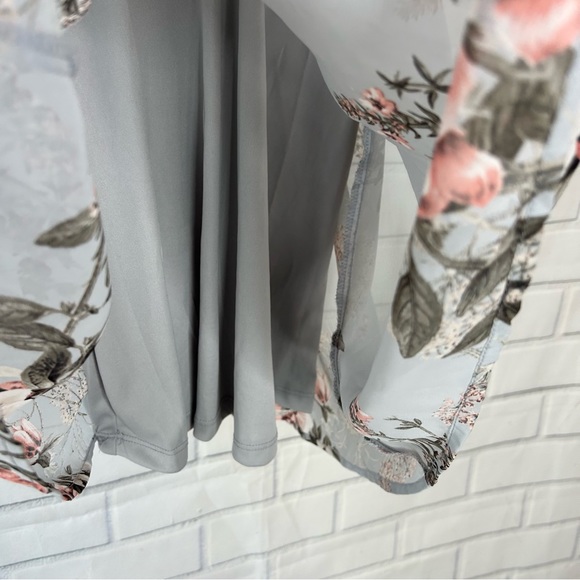 Lulu's Verona Off The Shoulder Dress Blue Floral size extra small - Picture 10 of 11